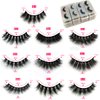 U-Hotmi 3D Faux Mink Lashes Fake Eyelashes Bulk Wholesale Fales Eyelashes 16mm Natural(30 pairs)