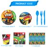 81Pcs Super City Heroes Party Tableware Set Super City Heroes Party Decoration Super City Heroes Birthday Party Supplies