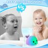 【2025 Upgraded】Gigilli Baby Whale Bath Toy - Easy Charging, Bath Toys for Kids Ages 1-3, Light Up Bath Fountain Toy 6-12-18 Months Toddlers Bathtub Toy Sprinkler, Baby Valentines Birthday 1 2 3 Gifts