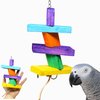 Bonka Bird Toys 1073 Wood Stepper Parrot Chew Cage Toy, Conure, Quaker, Ringneck, and Similar Breeds