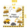 80 Pcs Construction 2nd Birthday Decorations Construction Two Years Old Disposable Paper Dinner Plates Napkins Forks Dinnerware for Dump Truck Theme 2nd Bday Party Supplies Decorations