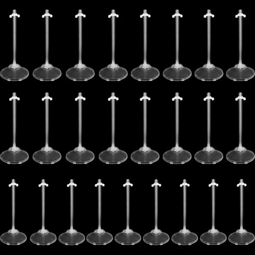 SOTOGO 25 Pieces Doll Stands Display Holders Doll Mini Display Stand Doll Support Frame Toy Doll Accessories Prop up 11 to 13 Inch Dolls and Action Figures, White