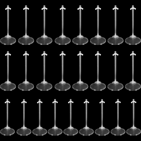 SOTOGO 25 Pieces Doll Stands Display Holders Doll Mini Display Stand Doll Support Frame Toy Doll Accessories Prop up 11 to 13 Inch Dolls and Action Figures, White