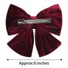 Velvet Hair Bows Girls 6" 2PCS Big Red Wine Fall bow Alligator Clips for Toddler Hair Clips Toddlers Teens Kids Accessories