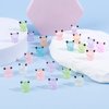 dsooldre 100 Pcs Luminous Mini Resin Frogs Miniature Frogs Figurines Tiny Frog Decor for Fairy Garden, Dollhouse and Landscape Accessories Christmas Birthday Party Decorations Gorgeous Party.