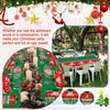 98 Pcs Christmas Ugly Sweater Party Supplies Tacky Sweater Party Plates Tablecloth Xmas Party Decorations for Christmas Holiday Tableware Set Paper Plates Napkins Forks for 24 Guests