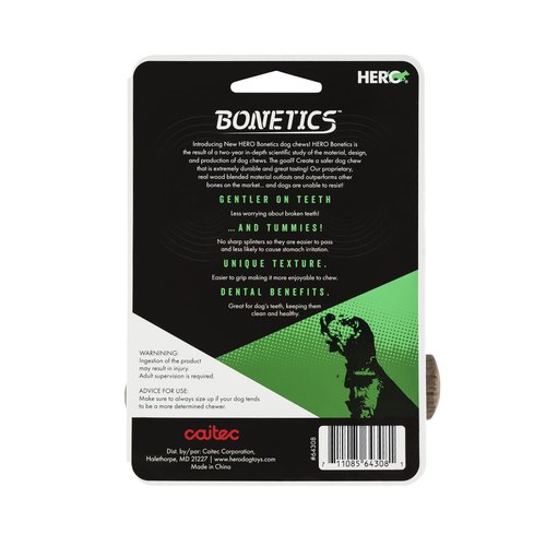 Hero Bonetics Stick, Wood Scent Chewable Dog Toy, Gentle on Teeth & Tummy