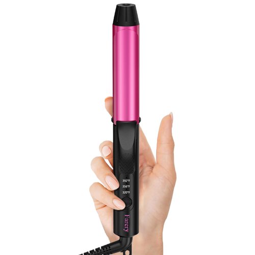 Travel Curling Iron Dual Voltage,1 Inch Mini Curling Iron for Short Hair with 3 Adjustable Temperature, Ceramic Travel Size Curling Iron with Keratin&ArganOil Infuse, Mini Hair Curler with Storage Bag