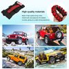 Gaizon 4 Pack Grab Handles Roll Bar Paracord Handgrip Handles with America Flag Pattern Replacement for Jeep Wrangler YJ TJ JK JL,Gladiator JT 1955-2022(Red)