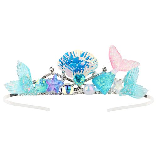 ANBALA Mermaid Crown Mermaid Birthday Decorations Crown for Girls Seashell Hair Accessories for Girls Mermaid Party Decorations Crown for Women Mermaid Headband for Birthday Party Halloween