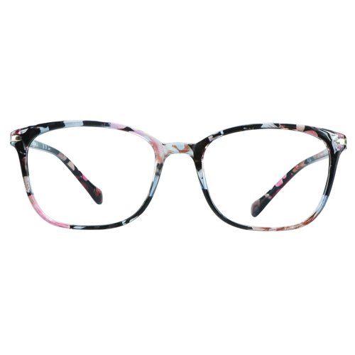VisionGlobal Blue Light Blocking Glasses for Women, Anti Eyestrain, Computer Reading, TV Glasses, Stylish Square Frame, Anti Glare(+1.25 Magnification)
