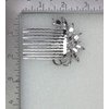 Faship Gorgeous Dark Blue Rhinestone Crystal Floral Hair Comb