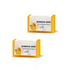 Ginaday 2Pcs Turmeric Face Soap Bar, Natural Lemon and Turmeric Soap Bar for Face and Body Cleanser Scrub Exfoliating Reduces Acne for Man and Women.