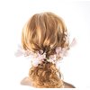 Flower hair pin bridal hair clip flower hair comb rhinestone and pearl Accented bride bun pin - wedding hairpiece