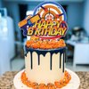Dart War Happy Birthday Cake Topper Gun Target Bullet Dart War Cake Decoration Gun Shooting Themed Birthday Party Supplies for Boys Girls Kids