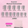 AkiliBIELY Coffin Press on Nails Short Medium White Milky Fake Nails Acrylic Gel Glue on Nails Fantasy Stick on Nails For Women False Nails Classy Aesthetic Wedding Birthday