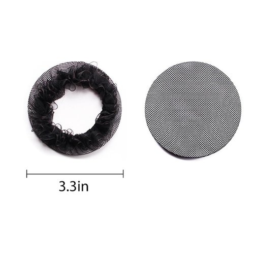 Much Hotter Womens Elastic Hair Nets Accessories, 10pcs Ballet Dance Bun Cover, Black Reusable Invisible Hair Bun Nets for Women and Girls