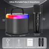 HWWR Kids Karaoke Machine, Mini Portable Bluetooth Speaker with 2 Wireless Microphones for Kids Adults, Toys for Girls Boys 4-12+ Years Old, Gift for Birthday Christmas Halloween Home Party