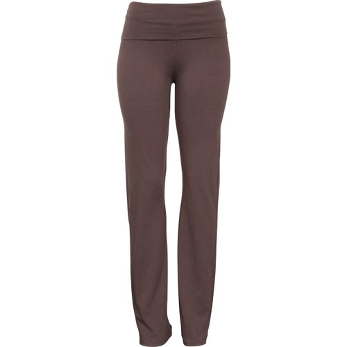 PacificPlex Stretch Cotton Yoga Pants Fold-Over Waist Junior Plus Size, XL, Charcoal