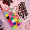 Mini Hair Bands with Organizer Box, Soft Small Girl Hair Ties, Colorful Baby Rubber Bands Set Hair Tail Tools and Rat Tail Comb for Kid Toddlers, Perfect for Braids, Ponytails 32 cells(1225PCS)