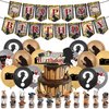 42 Pieces Detective Theme Party Supplies Includes Detective Cake Topper Cupcake Toppers Balloons Detective Games Party for Kids Teens Adults Birthday Party Decorations