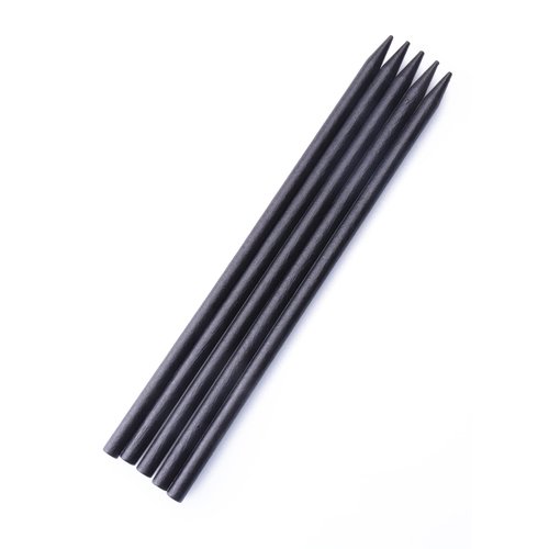 Ruwado 5 Pcs Wooden Hair Stick for Long Hair Vintage Natural Wood Long Hair Clip Pin Chinese Hair Chopsticks for Women Girls Bun Hair Style Decorative DIY Hair Accessories (18 cm, Without Hole)