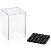Dicunoy 20 PCS Minifigure Display Case, Single Plastic Small Action Figure Storage Case, Stackable Clear Building Block Display Box for Action Figures, Collectibles, Rocks Display
