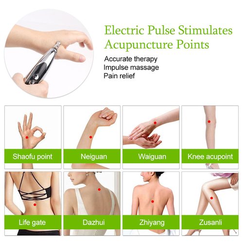 5-in-1Electronic Acupuncture Pen Electric Meridians Therapy Heal Massager Meridian Energy Pen Relief Pain Tools