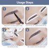 Disposable Eyebrow Design Stencil Eyebrow Tint Airbrush Auxiliary Sticker for Brows Shaping with Single Eyebrows Type Option (1 Bag - C type - 10 Pairs)