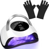 Easkep 120W UV Light for Nails - UV Nail Lamp with UV Gloves Kit Nail Dryer UV Lamp for Gel Nails UV LED Nail Lamp Professional for Home and Salon