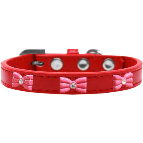 Mirage Pet Products 631-11 LV20 Pink Glitter Bow Widget Dog Collar Lavender, Size 20
