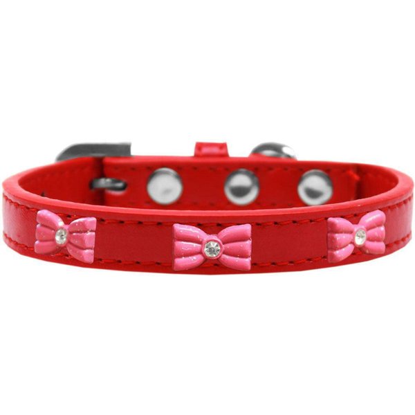 Mirage Pet Products 631-11 LV20 Pink Glitter Bow Widget Dog Collar Lavender, Size 20