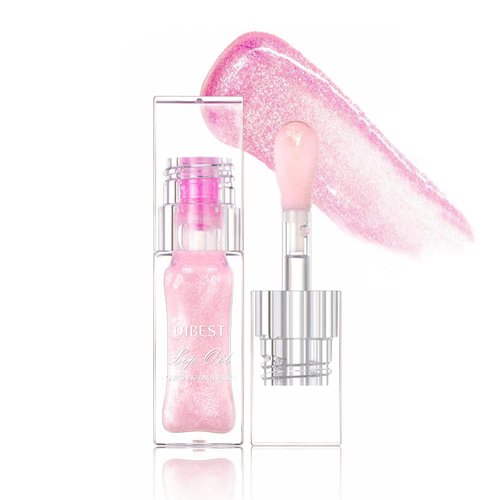 Color Changing Lip Oil, Moisturizing Color Changing Lip Gloss Plumping Lip Oil, Long Lasting Nourishing Lip Glow Oil Non-sticky Fresh Texture Lip Oils Lip Balm Glitter Lip Gloss with Brush