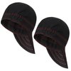 2 Pcs Welding Cap Flame Resistant Welders Caps Reversible Cotton Soft Short Crown Welders Hats with Elastic for Men Women Electrician(Black, Red)