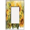 SnazzySwitch Sunflowers Decorative Rocker Switch Cover - Fits Decora Style Outlets and GFCI Wall Plate Too