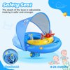LAYCOL Baby Pool Float with UPF50+ Sun Protection Canopy & Toy Play Console for Infant, Toddler, Adjustable Safety Seat for 3-36 Months
