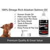 Pure Wild Alaskan Salmon Oil for Dogs & Cats - Relieves Scratching & Joint Pain, Improves Skin, Coat, Immune & Heart Health. All Natural Omega 3 Liquid Food Supplement for Pets. EPA + DHA Fatty Acids