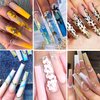 600PCS XXL Coffin Nail Tips No C Curve Nail Tips, Extra Long Clear Coffin Nail Tips for Acrylic Nails Professional, Half Cover Flat Acrylic Nail Tips Fake Nails for Nail Salon and Home DIY 12 Sizes