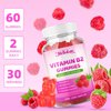 Mchokuu Vitamin B2 Gummies Riboflavin 400mg with Magnesium for Kids & Adults Migraine Relief & Headache Relief & Nervous System Support Non-GMO, Vegan, Sugar Free, Raspberry Flavor, 60 Count