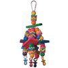 Super Bird Creations SB736 Wiggles and Wafers Bird Toy - Interactive Enrichment for Parrots, Quakers, Caiques, Pionus, Senegals - Wooden, Acrylic Beads, Pacifiers - Medium Bird Size, 3” x 5” x 9”