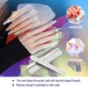 Disposable Zebra Nail Files 80/80 Grit 5 Inch Double Sided Emery Boards for Acrylic Nails Toenails Professional Manicure Pedicure Tools 50Pcs