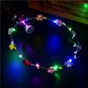 YOVECATHOU Led Light Women Flower Girl Headband Glow Blinking Crown Hair Wreath for Festival Holiday Christmas Halloween Party Favors Accessories (Colourful)