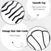 BAINESS 4 Piece Hair Fork Clip Metal Hair Side Combs U Shape Teeth Alloy Hair Clip Hair Pin Stick for Updo Bun Women Hair Styling Tool Accessories, Black