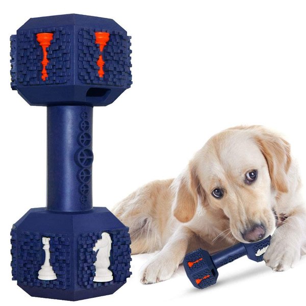 Dog Chew Toy for Aggressive Chewers, Interactive Dental Toy for Training and Cleaning Teeth, Durable and Indestructible Toy for Small and Medium Dogs
