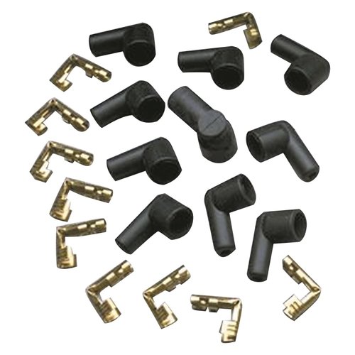 Taylor Cable 46057 Socket Style 90-Degree Distributor and Coil Spark Plug Boot and Terminal Kit, Black
