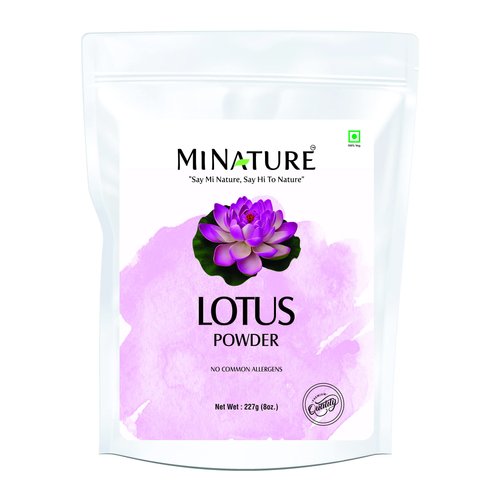 Lotus Powder by mi Nature | Lotus Flower Powder | Nelumbo nucifera | 227g (8 oz)(0.5 lb) | 100% Natural | Lotus Petal Powder | Natural Conditioner | Face Pack | Flawless Skin