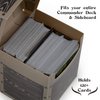 Commander's Cache Giant Deck Box with Divider - Holds 120+ Double Sleeved EDH Trading Cards | TCG Pro Plastic Deck Protector & Storage Accessory - Compatible with All Popular Card Games