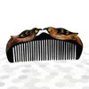 SUPVOX Natural Ox Horn Hair Comb Anti Static Massage Comb Wide Tooth Hair Brush Comb for Salon Hairdressing Styling (Black)