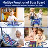 rosgel Busy Board Montessori Toys for 3+ Year Old,9 in 1 Busy Board for Toddlers, Sensory Board Activities Learning Travel Toys for Plane Car, Birthday Gifts for Kids Boys Girls (Blue Planet)