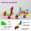 OUXIA Magnetic Building Blocks Magic Magnetic 3D Puzzle Cubes, Set of 7 Multi Shapes Magnetic Blocks with 54 Guide Cards,Parent-Child Interactive Children's Educational Toys (7color)
